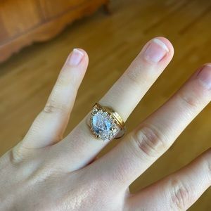 Brand new size 5 gold and silver ring